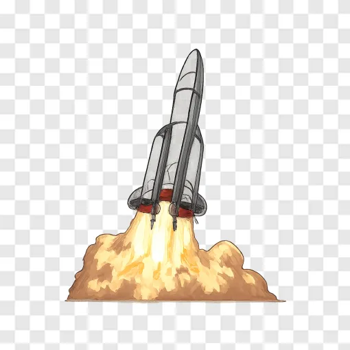 SpaceX Starship Rocket PNG Transparent Background
