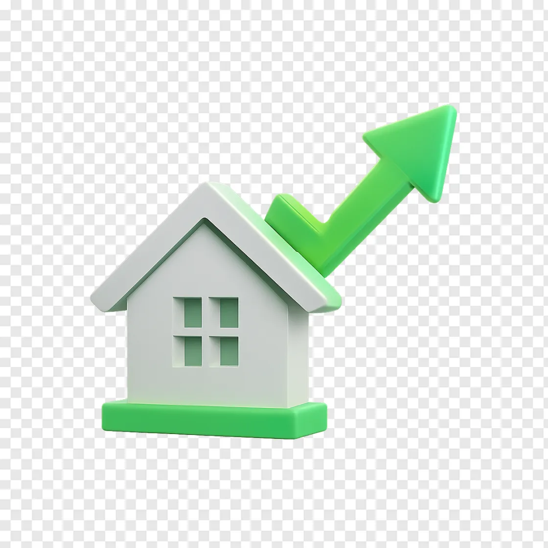 Stocks Vs Housing Market PNG Graphic For Financial Design