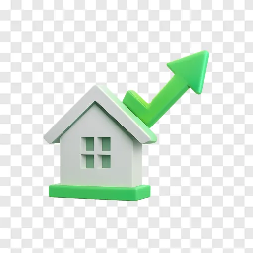 Stocks Vs Housing Market PNG Graphic For Financial Design