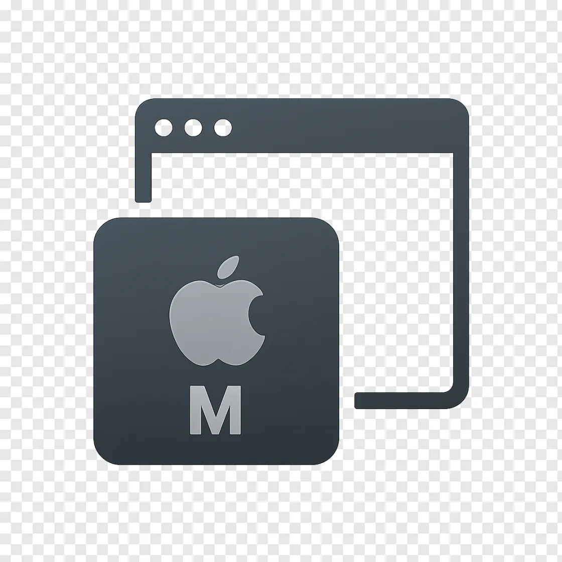 Apple Silicon M-Series Chip PNG Icon