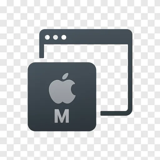 Apple Silicon M-Series Chip PNG Icon