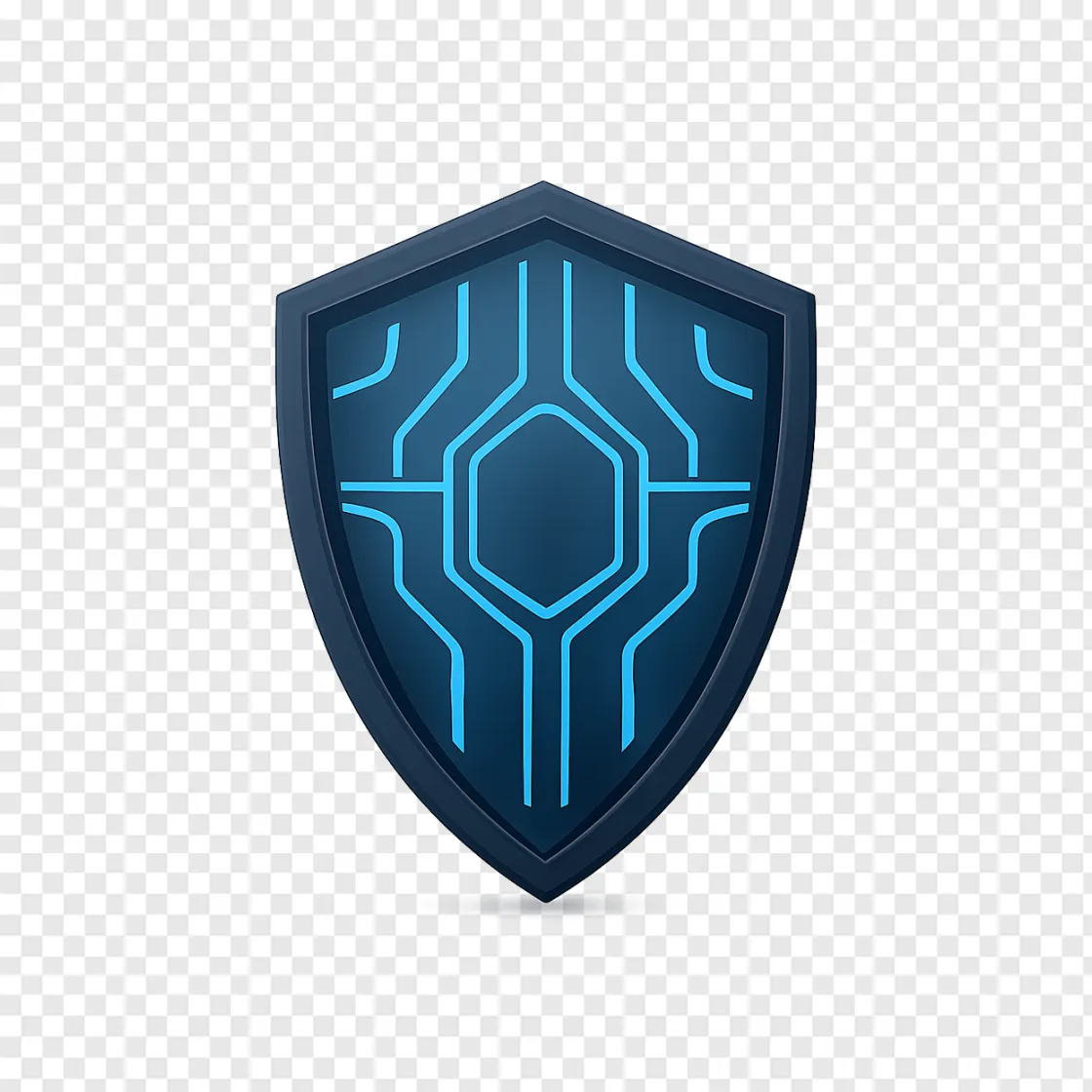 Futuristic Defense Shield PNG Graphic