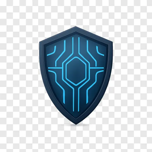 Futuristic Defense Shield PNG Graphic
