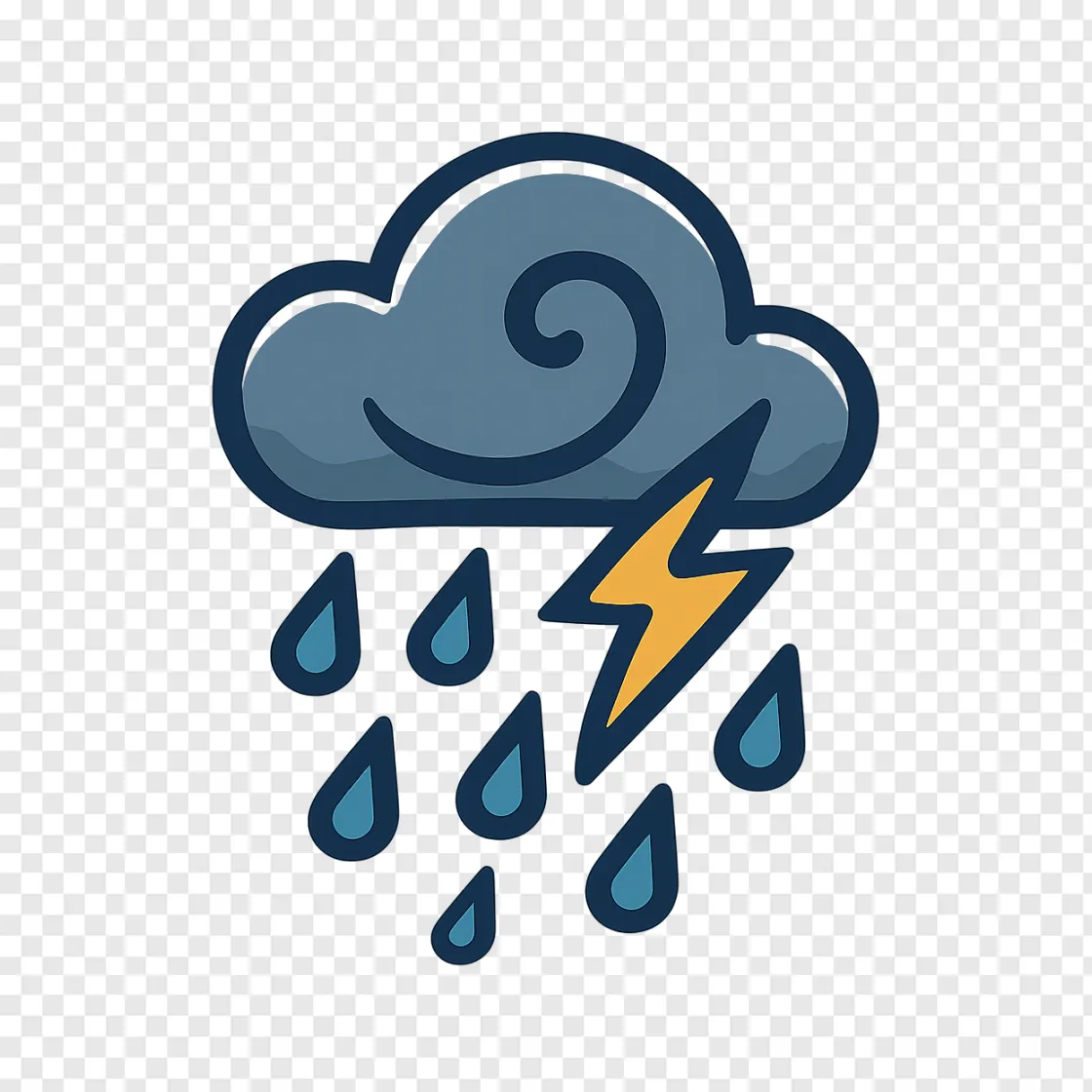 Tropical Storm And Heavy Rain PNG Image