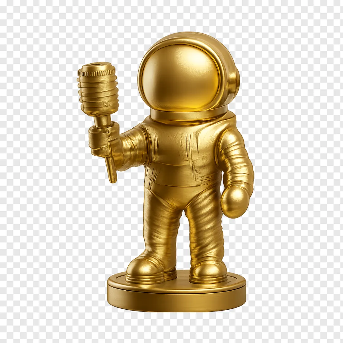 Golden Music Award Trophy PNG