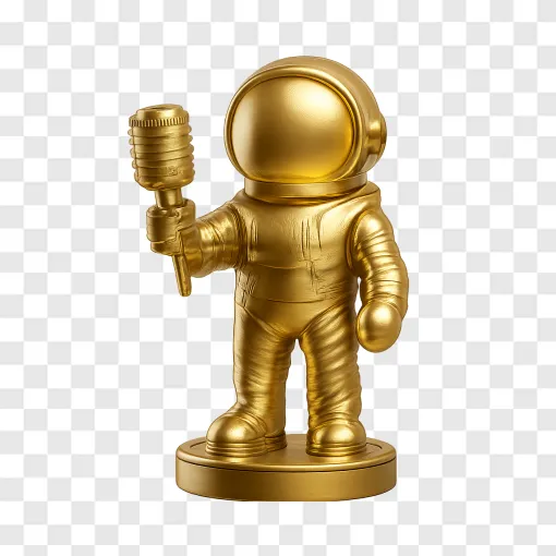 Golden Music Award Trophy PNG