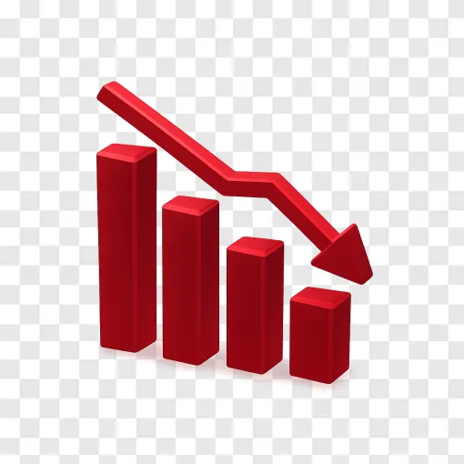 Stock Market Drop PNG Icon