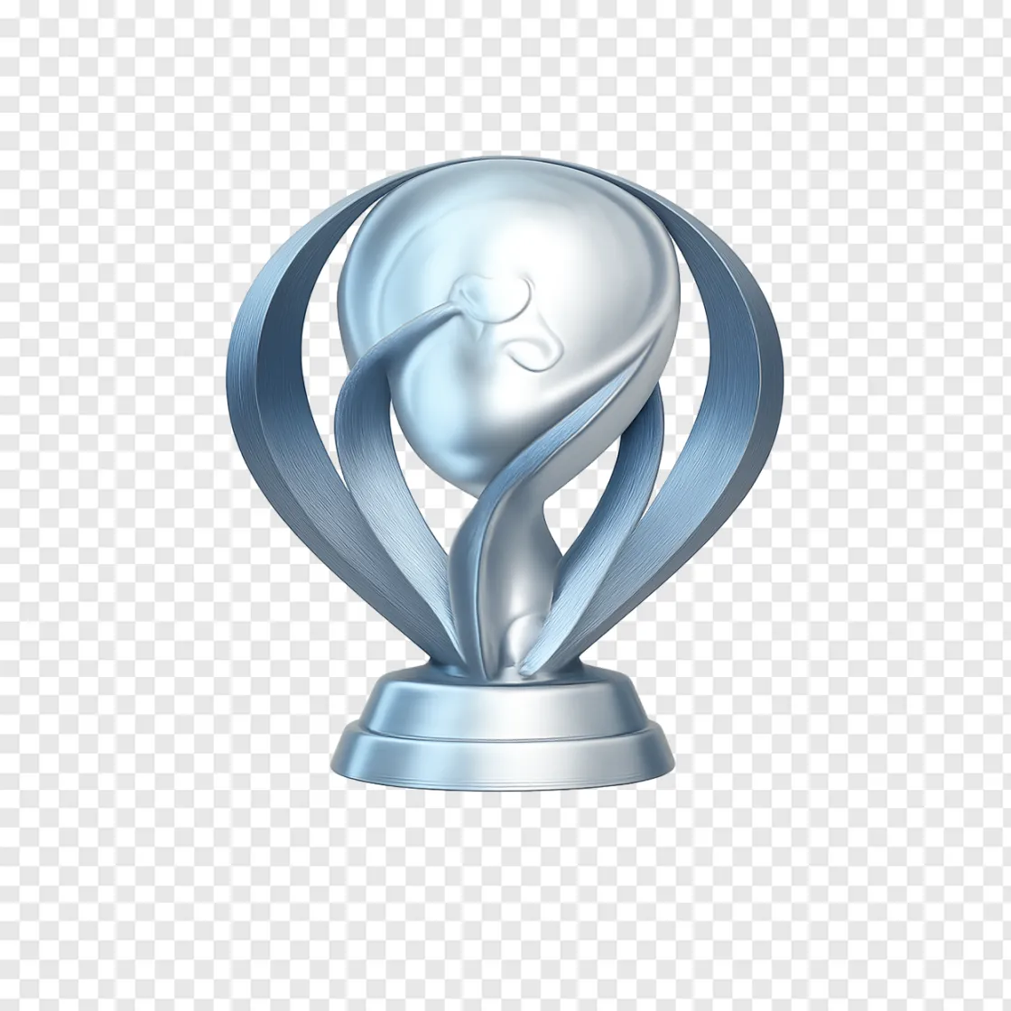 Platinum Trophy PNG Transparent Background