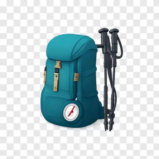 Hiking Backpack And Gear PNG Transparent Image