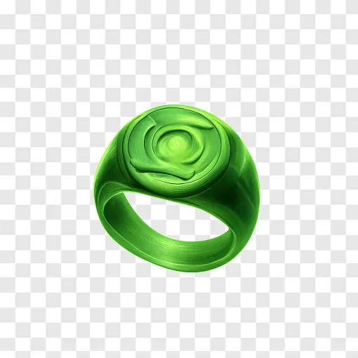 Glowing Green Power Ring PNG Transparent Background