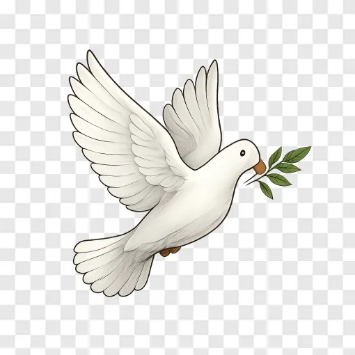 Peace Dove PNG Image With Transparent Background