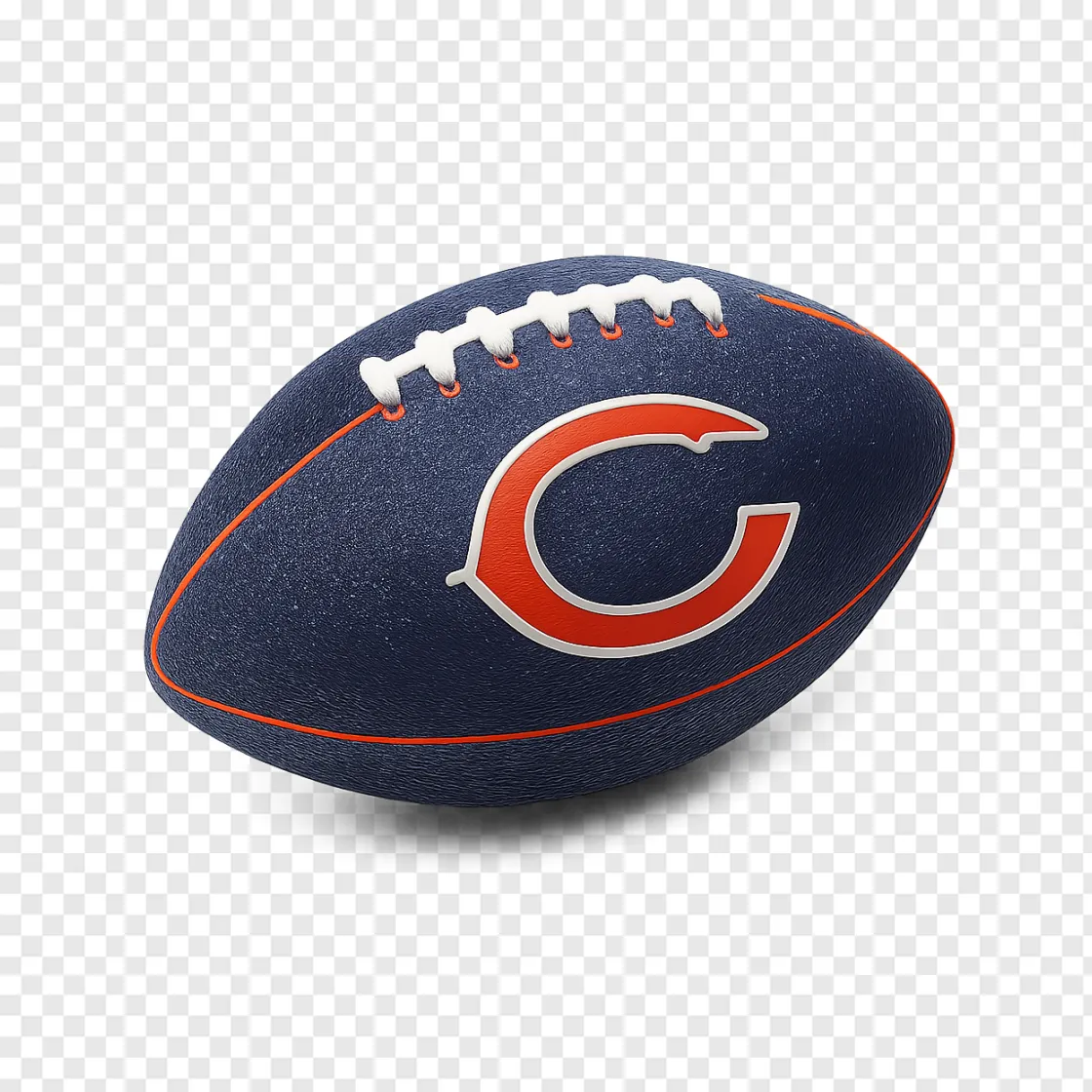 Chicago Bears Football PNG Transparent Background