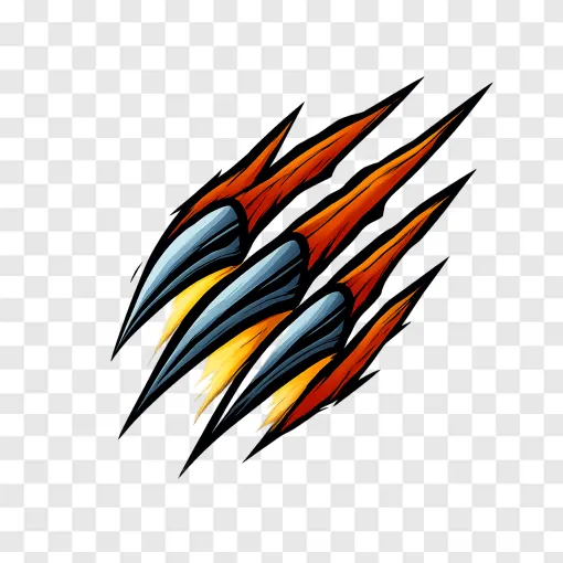 Metal Claw Slash PNG Graphic For Gamers