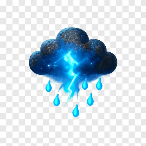 Electric Rain And Metal Corrosion PNG Illustration