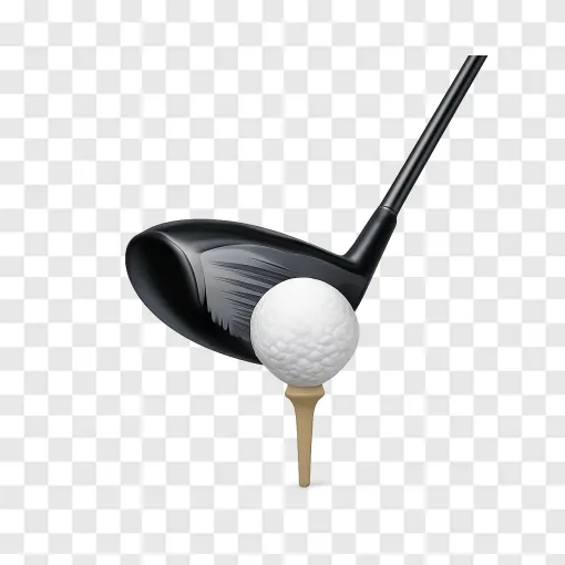 Golf Ball And Club PNG Transparent Image
