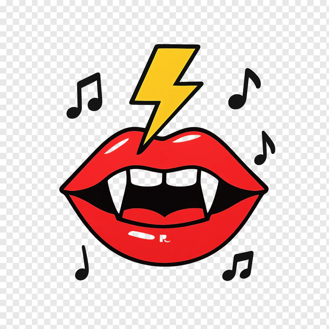 Rocky Horror Picture Show Red Lips PNG Graphic