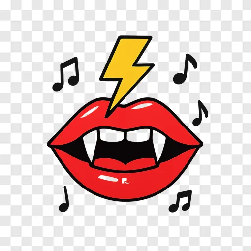 Rocky Horror Picture Show Red Lips PNG Graphic