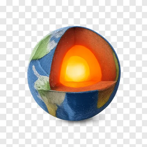 Earth Core PNG Image For Scientific Projects