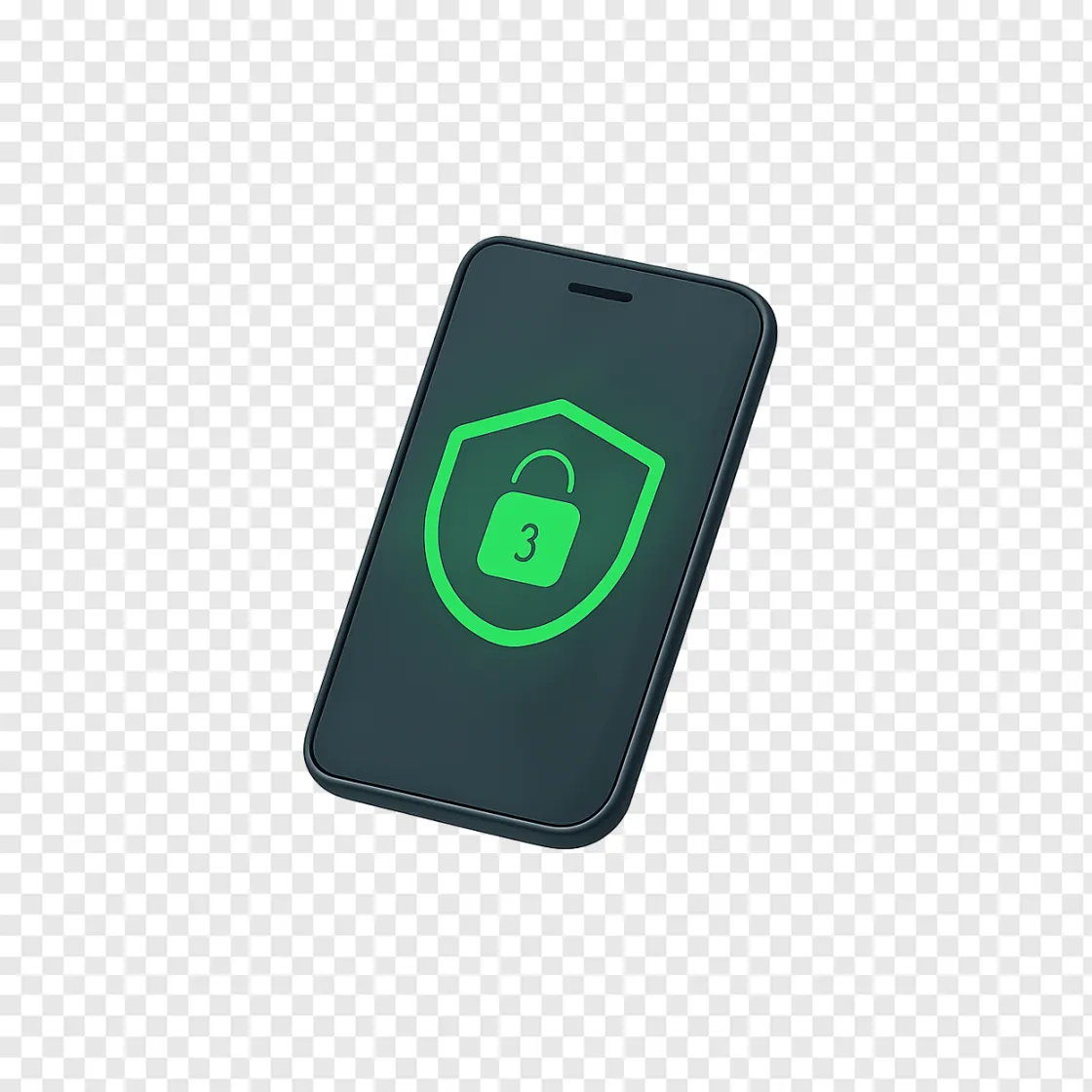 Secure Privacy Smartphone PNG Image For Tech Designs
