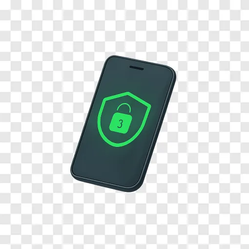 Secure Privacy Smartphone PNG Image For Tech Designs