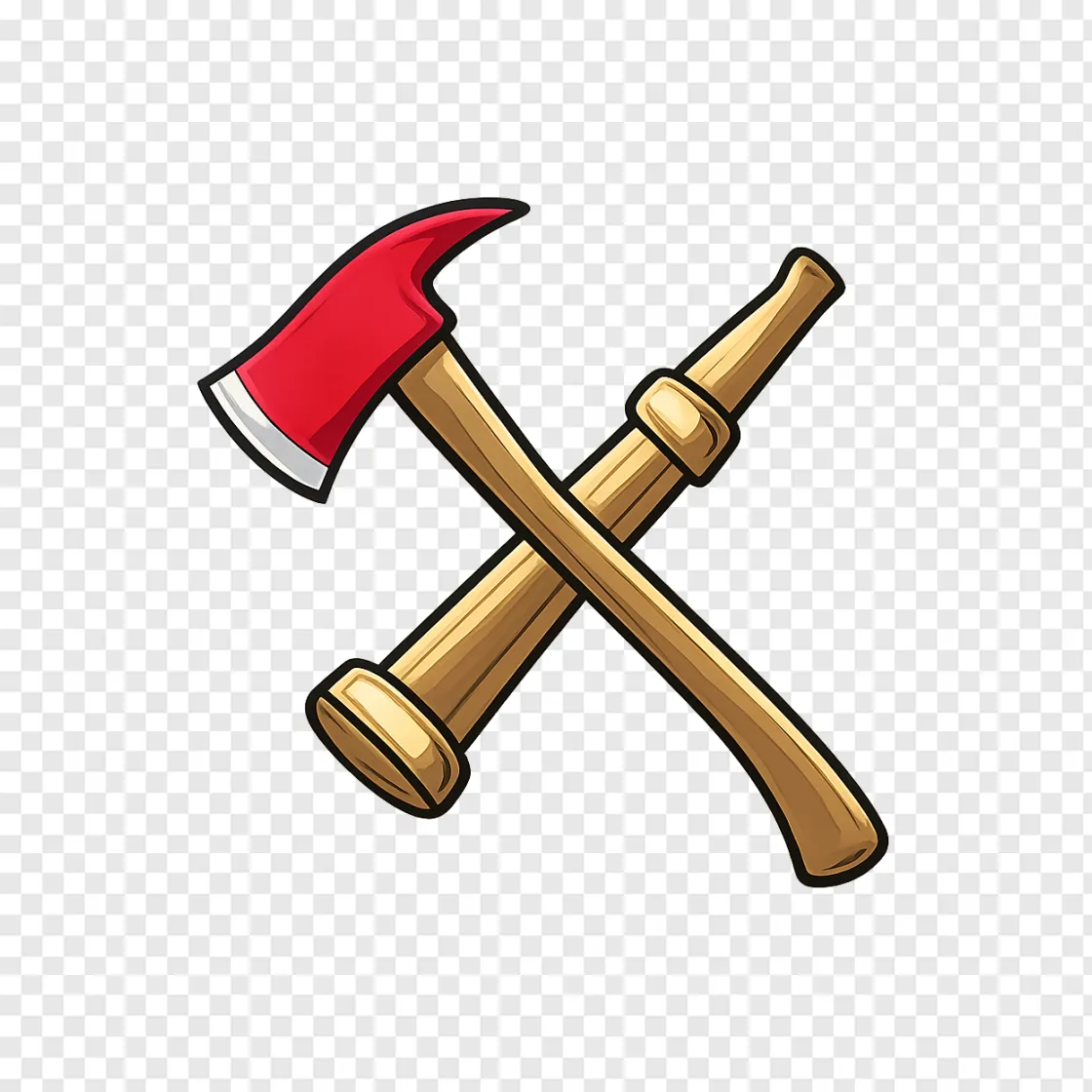 Firefighter Axe And Equipment PNG Image For Free Download