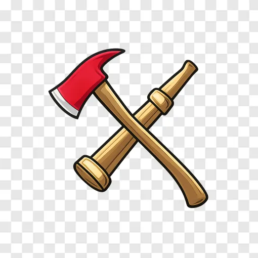 Firefighter Axe And Equipment PNG Image For Free Download