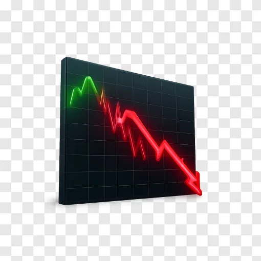 Stock Market Chart Downward Trend PNG Image