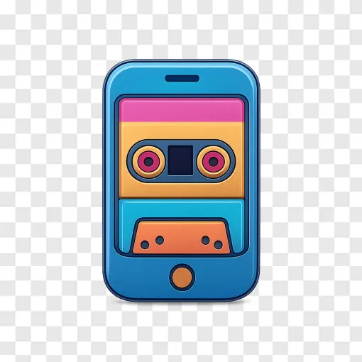Virtual Walkman PNG: Retro Tech App Graphic