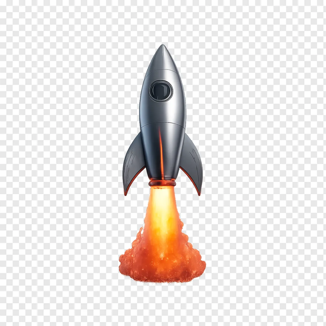 Space Rocket Launch PNG Transparent Background