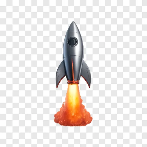 Space Rocket Launch PNG Transparent Background