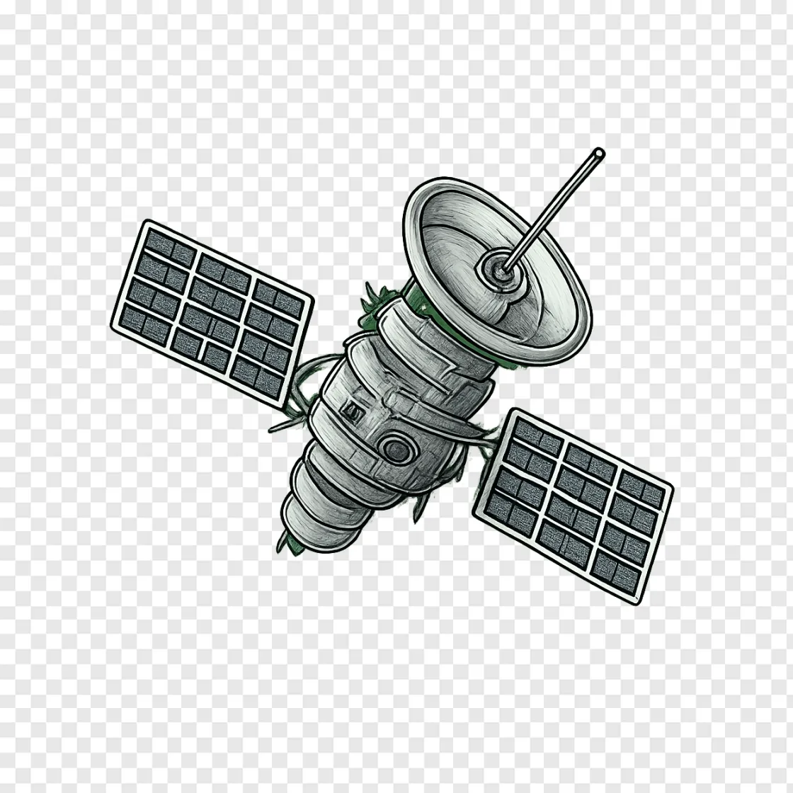 Spy Satellite PNG Transparent Image
