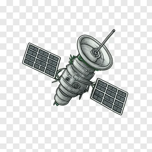 Spy Satellite PNG Transparent Image