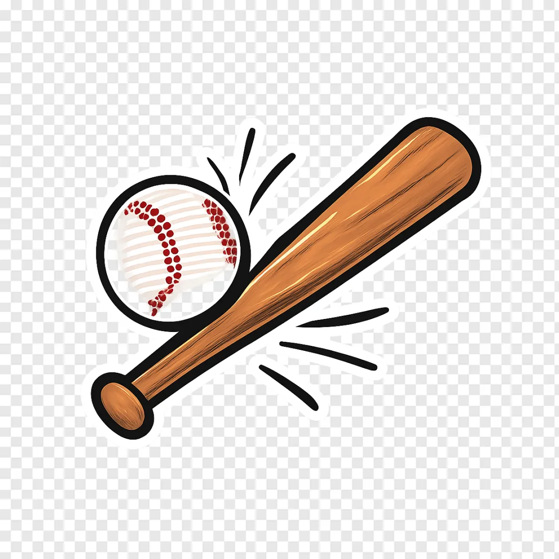 Baseball Bat And Ball PNG Clipart For Sports Designs