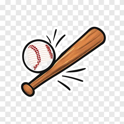 Baseball Bat And Ball PNG Clipart For Sports Designs