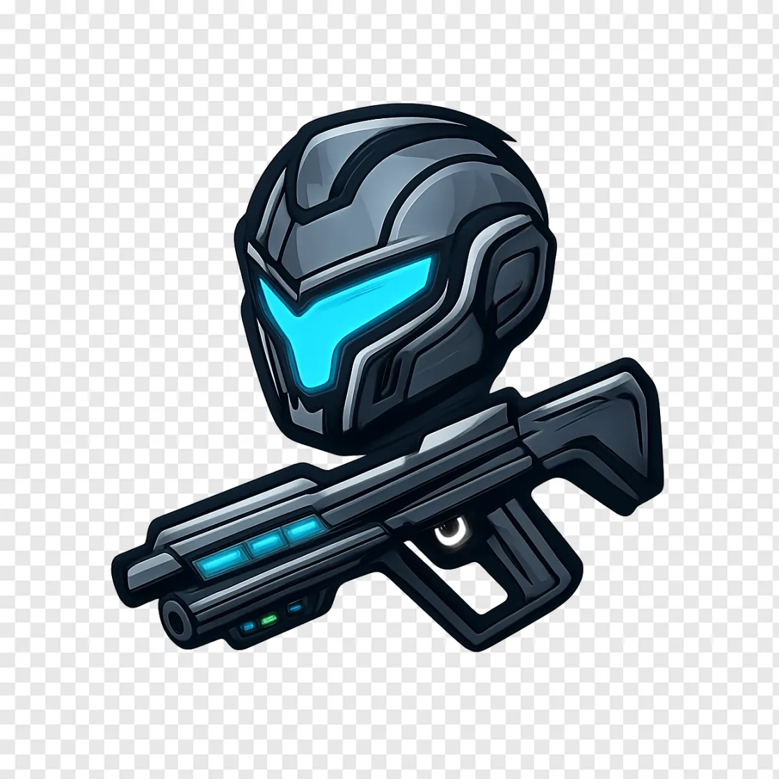 Overwatch Hero Sci-Fi Helmet PNG Transparent
