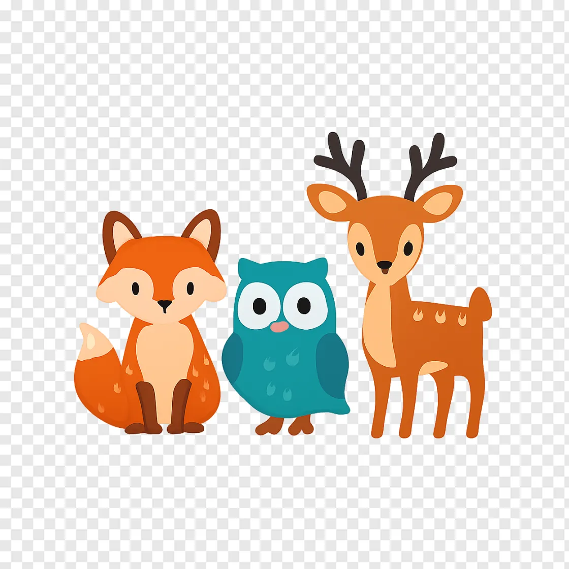 Cute Animals PNG Collection For Design Projects