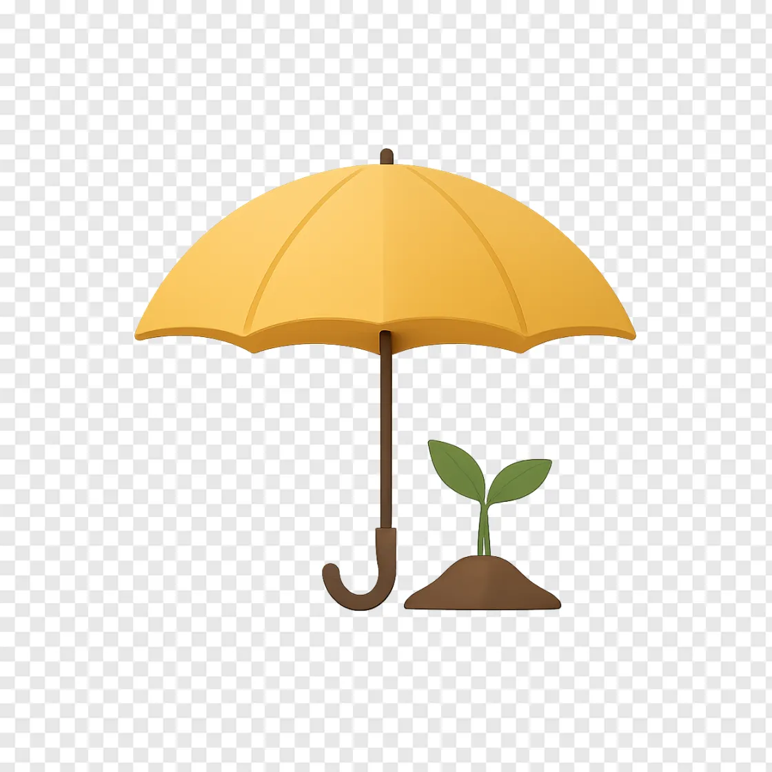 Support Umbrella PNG Concept Illustration
