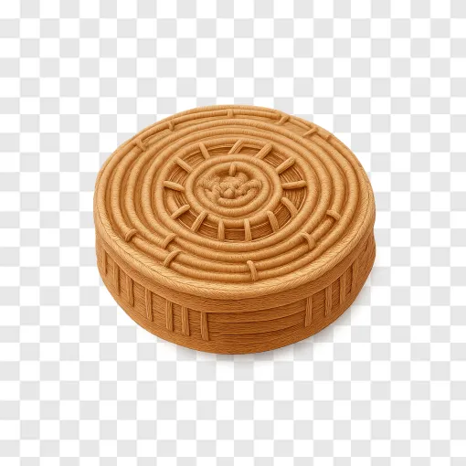 3D Printed Cookie PNG Element For Futuristic Food Designs
