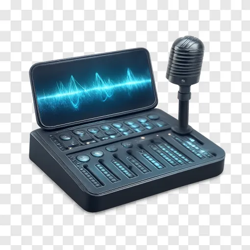 Audio Mixing Console PNG For Music Design