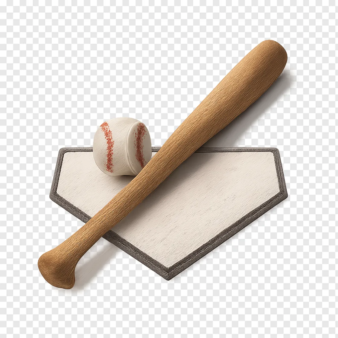 Baseball And Bat PNG Graphic For Sports Design