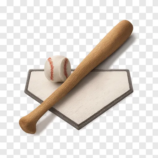 Baseball And Bat PNG Graphic For Sports Design