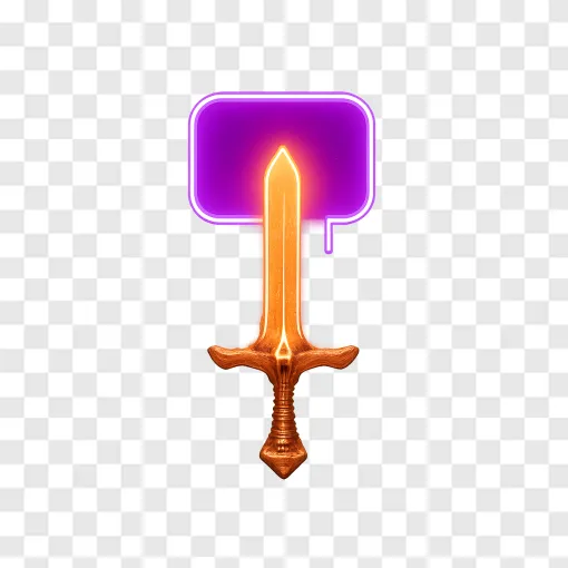 Twitch Fantasy Sword PNG Transparent Image