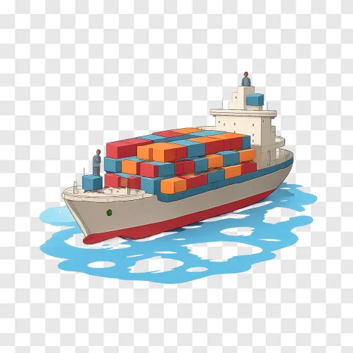 Arctic Cargo Ship PNG Image For Maritime Design