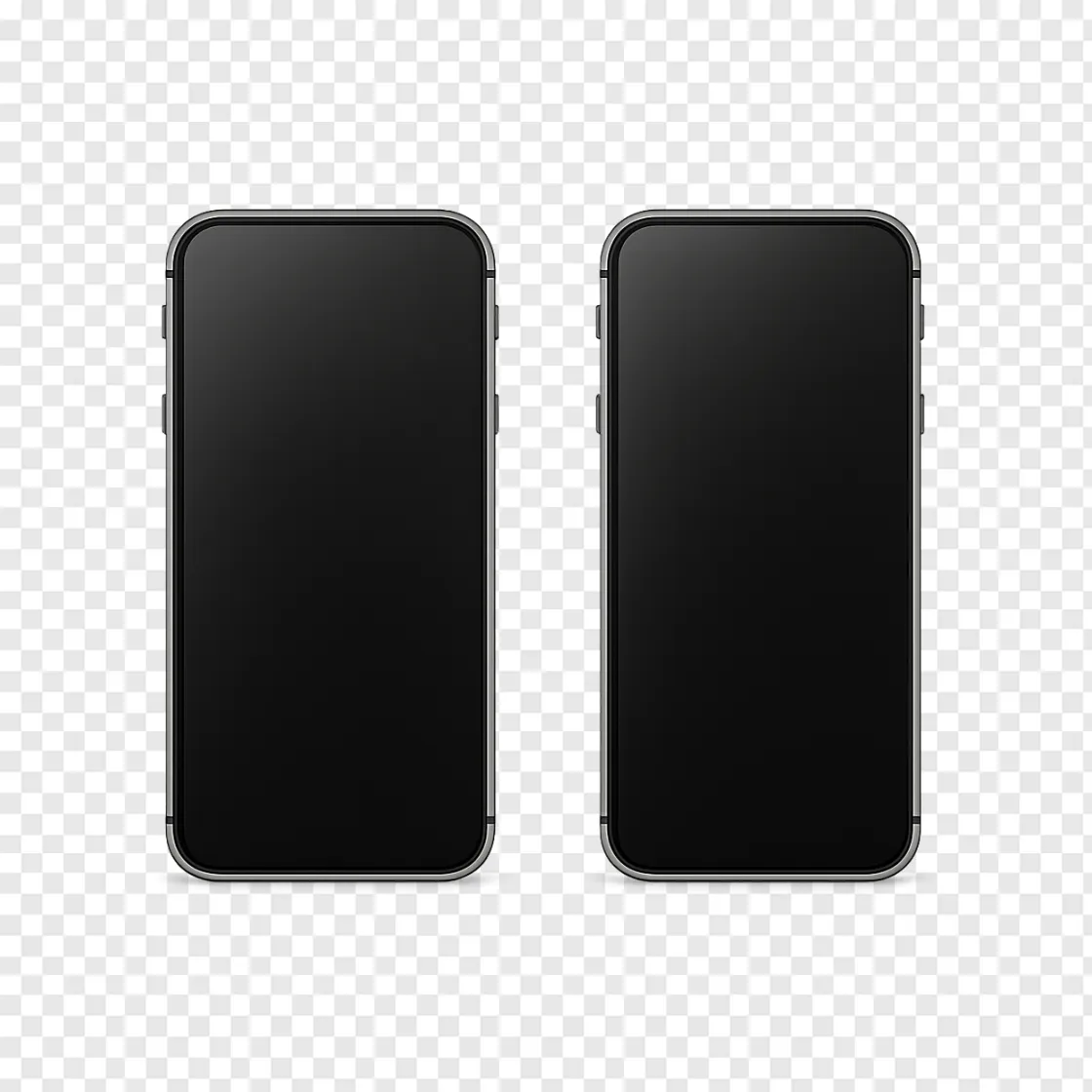 IPhone Duo Modern Smartphones PNG Transparent Image