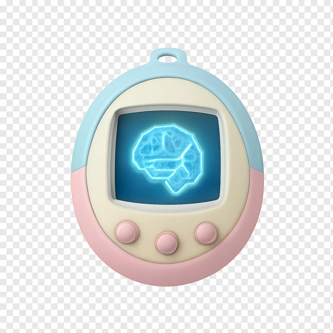 AI Tamagotchi Retro Digital Pet PNG