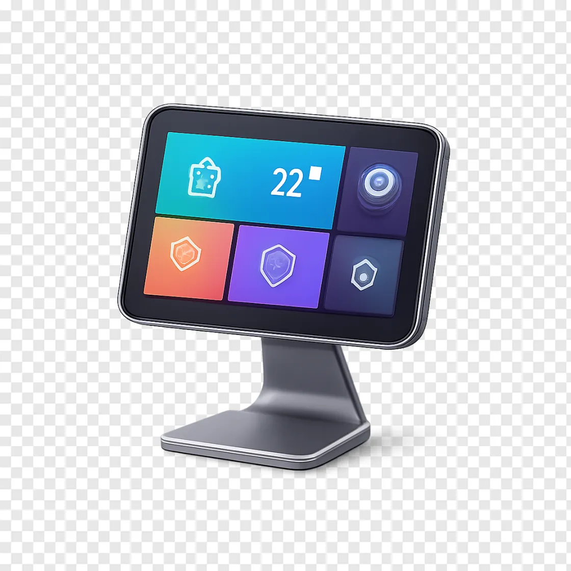 Smart Home Display Mockup PNG Transparent Background