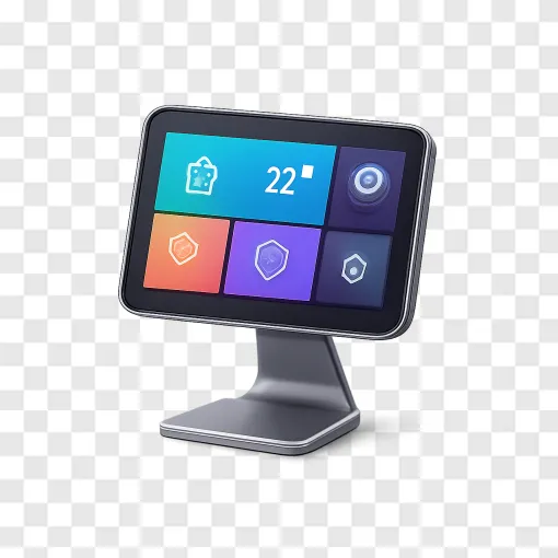 Smart Home Display Mockup PNG Transparent Background