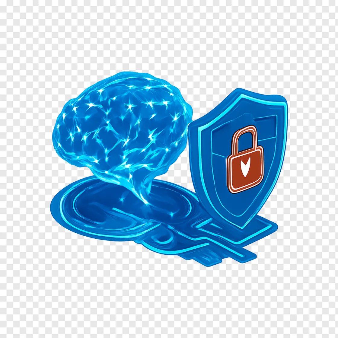 AI Security Shield PNG Graphic For Tech Designs