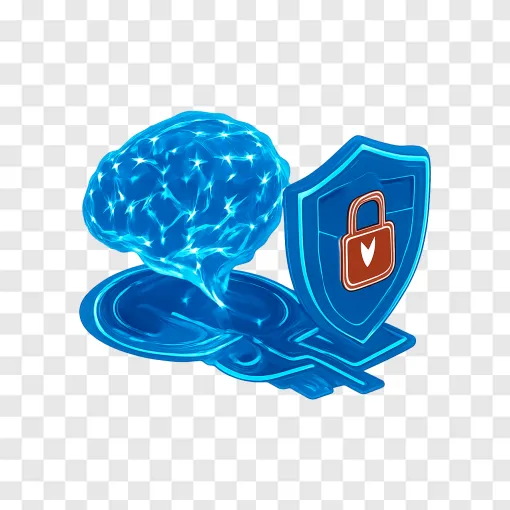 AI Security Shield PNG Graphic For Tech Designs